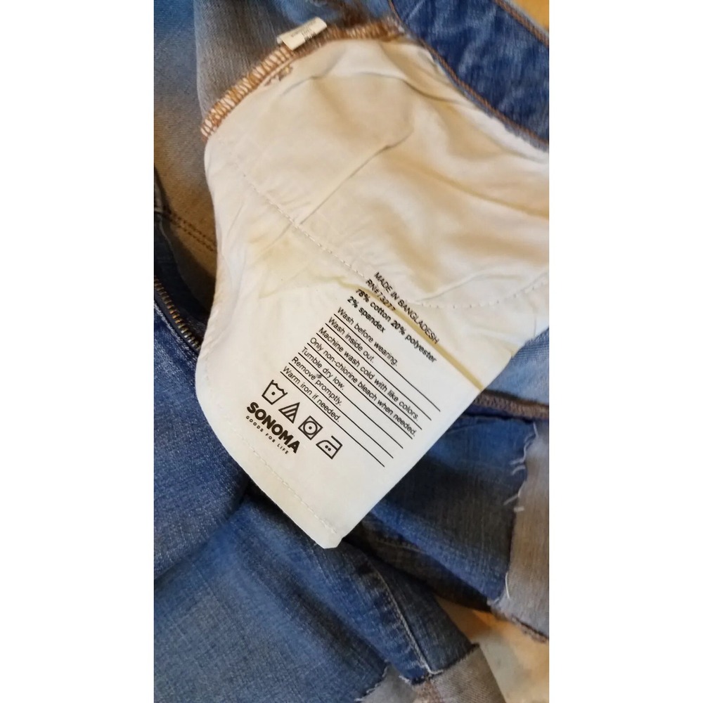 Sonoma Goods for Life Denim Shorts sz 24W Blue High Rise Cuffed NEW - Picture 3 of 5